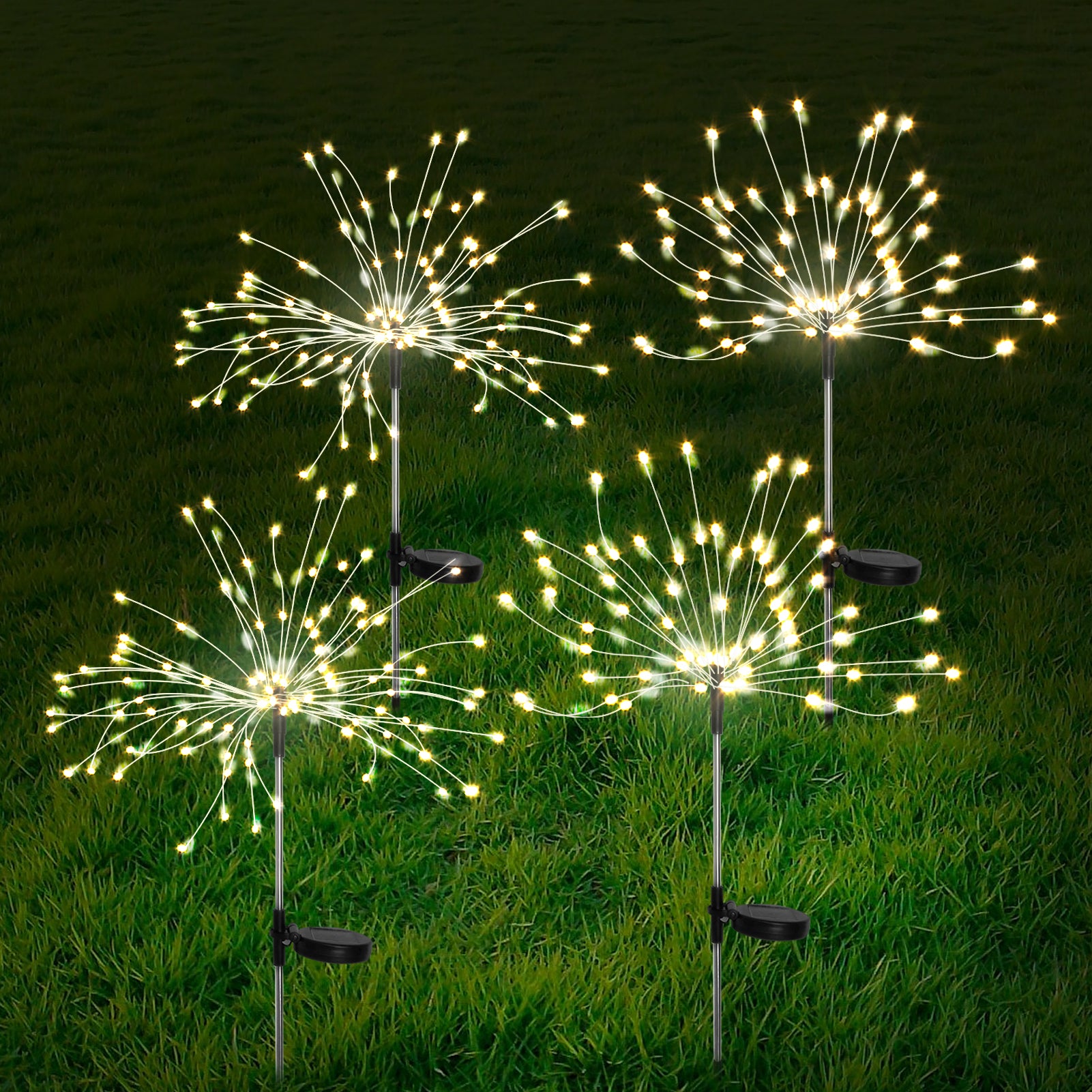 Solar Firework Lights 4pc White