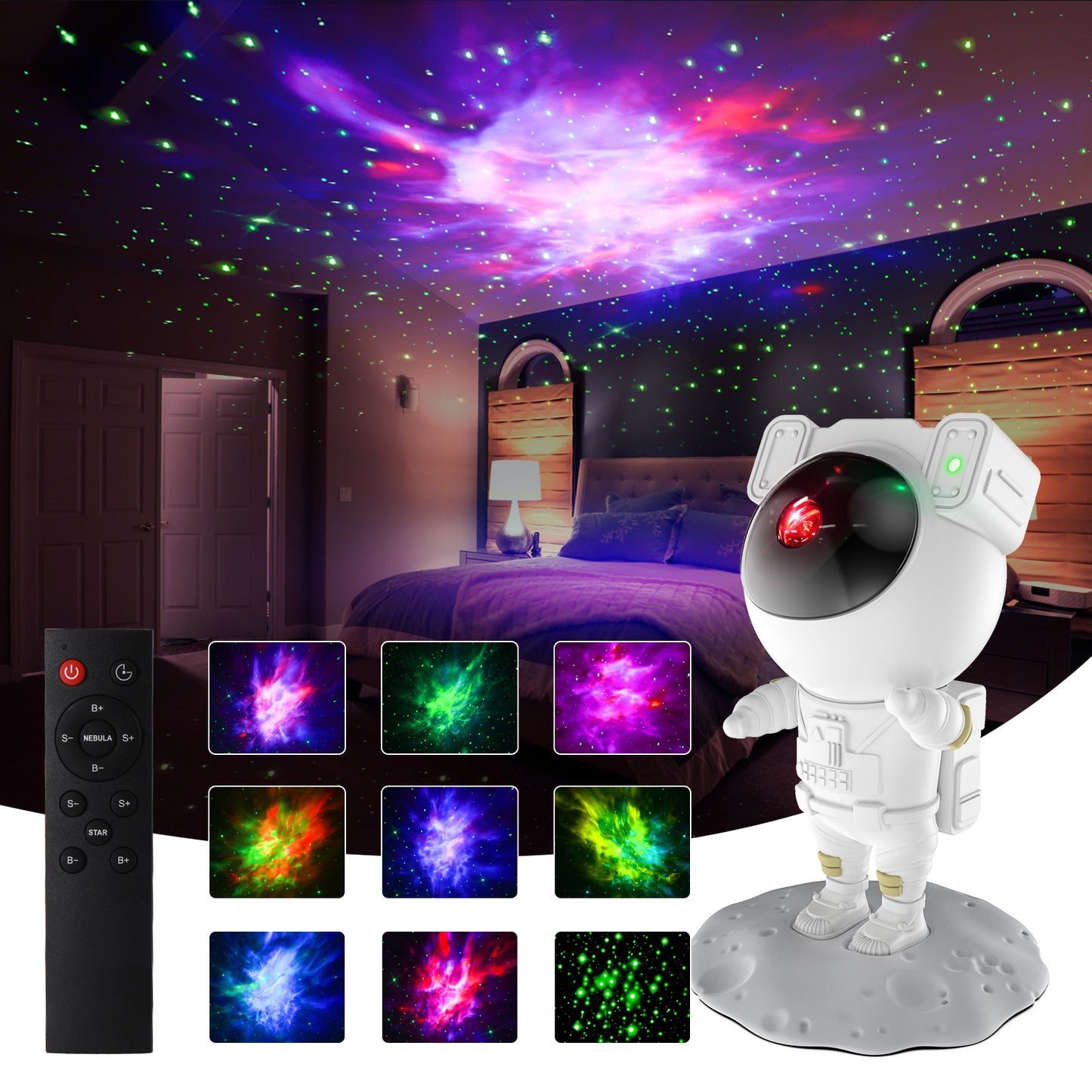 Kids Star Galaxy Night Light Projector with Timer